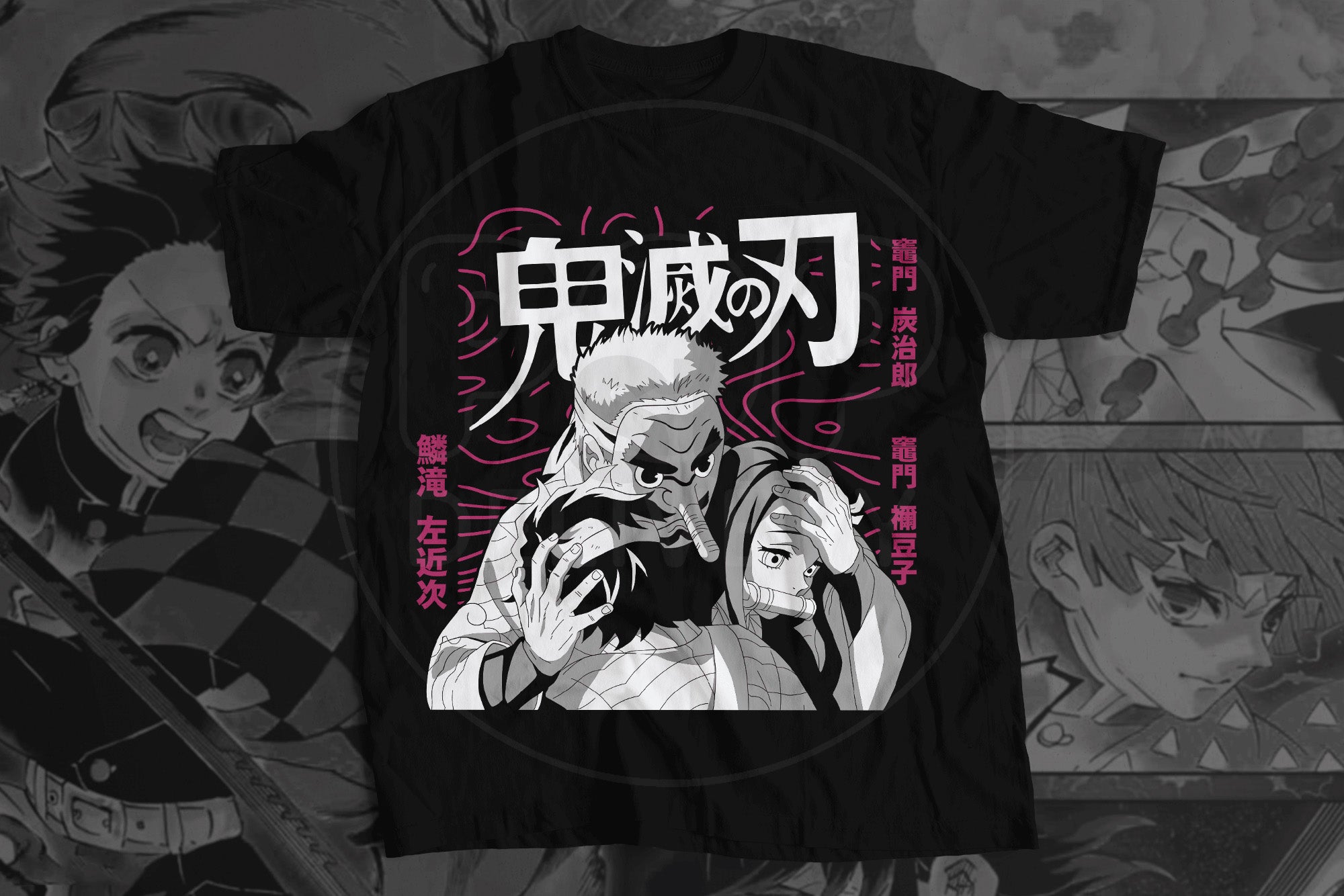 Playera Demon Slayer Tanjiro, Nezuko y Urokodaki – Kimetsu no Yaiba Anime