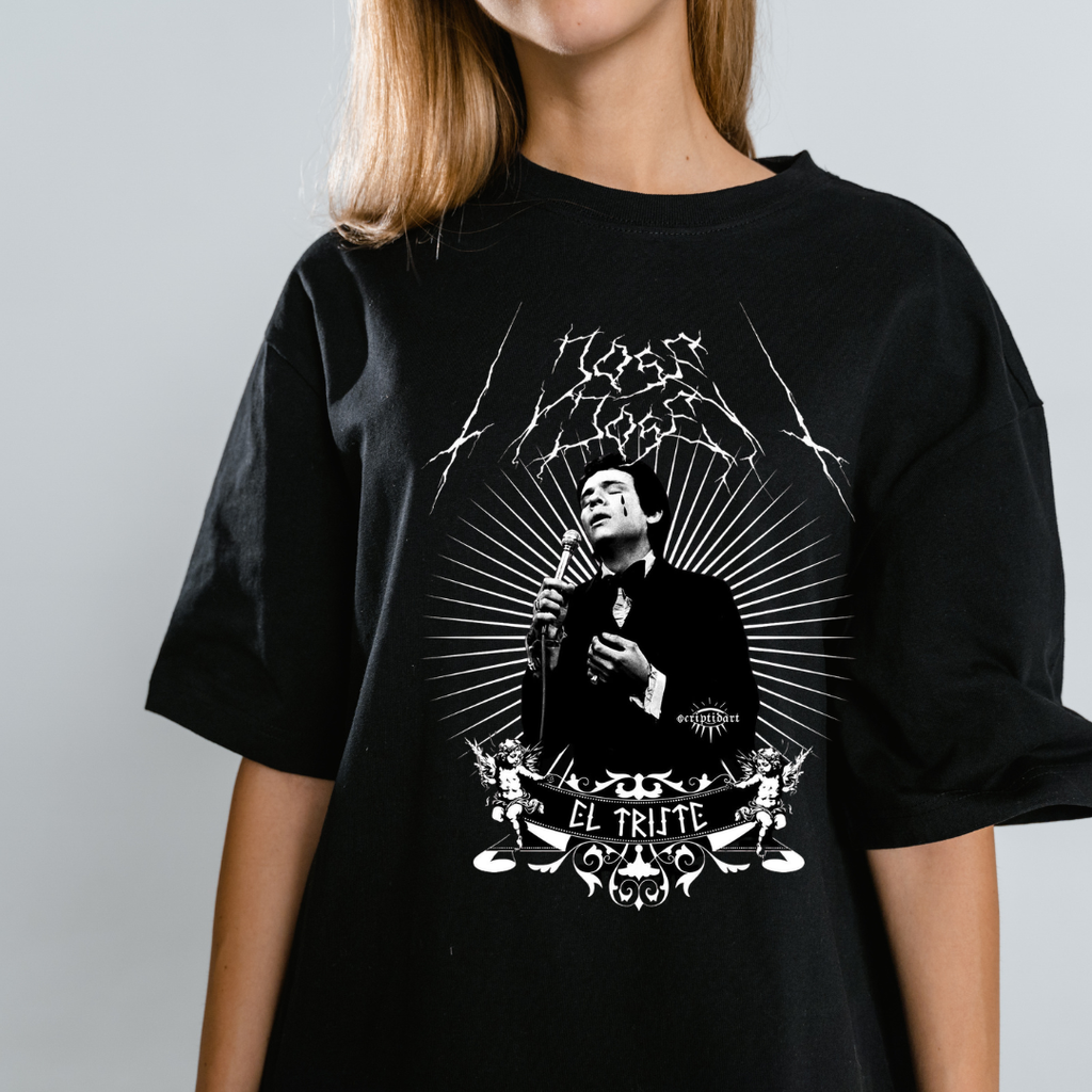 Playera José José – Letras Estilo Metal