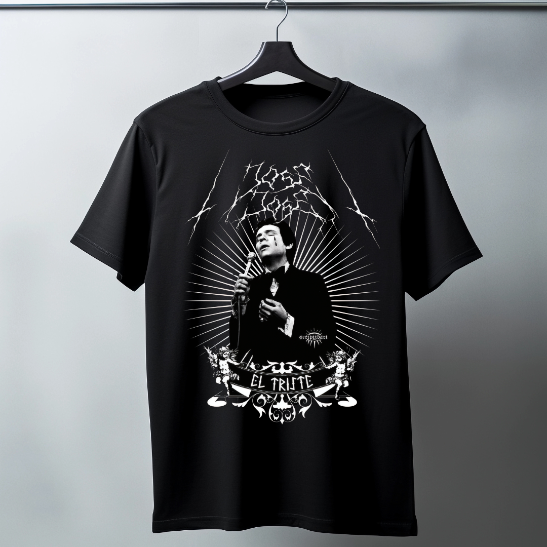 Playera José José – Letras Estilo Metal