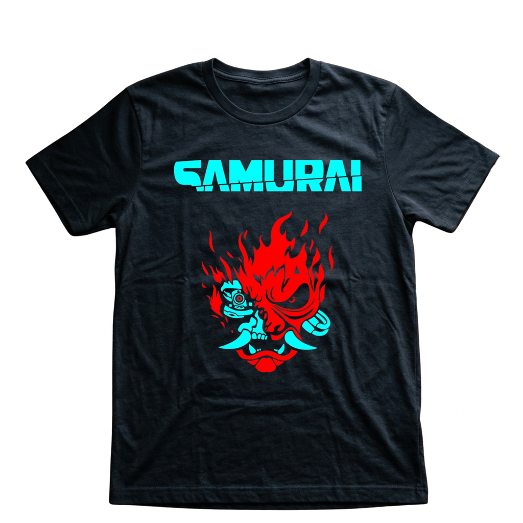 Camiseta Cyberpunk – Diseño Samurai