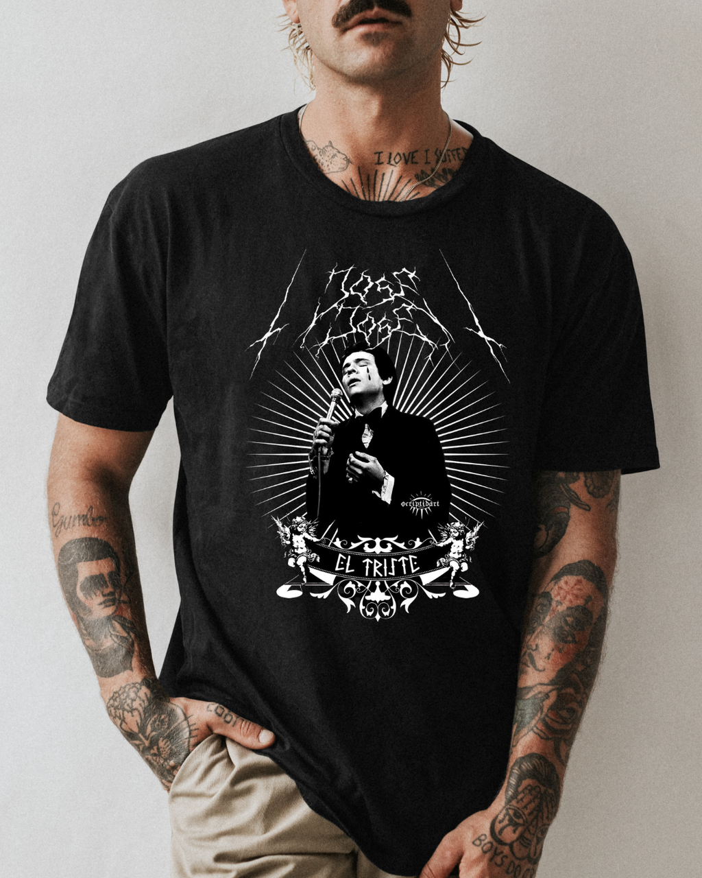 Playera José José – Letras Estilo Metal