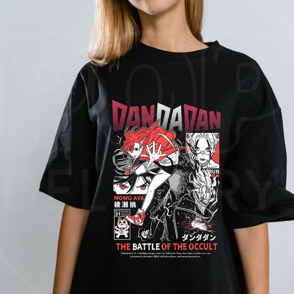 Camisa Momo, Okarun &amp; Turbo Abuela – Dandadan